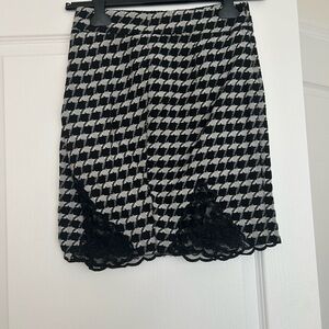 Emporio Armani Black and White Mini Skirt